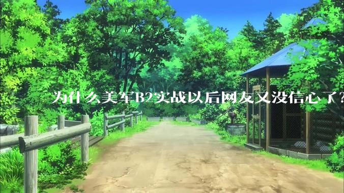 为什么美军B2实战以后网友又没信心了？