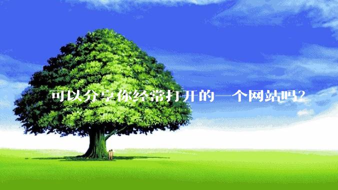 可以分享你经常打开的一个网站吗？
