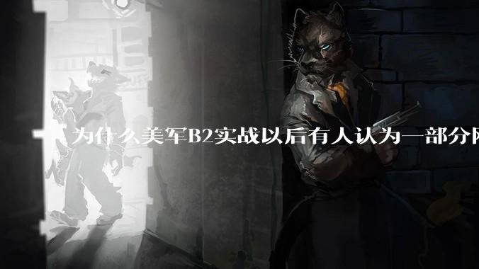 为什么美军B2实战以后有人认为一部分网友又没信心了？
