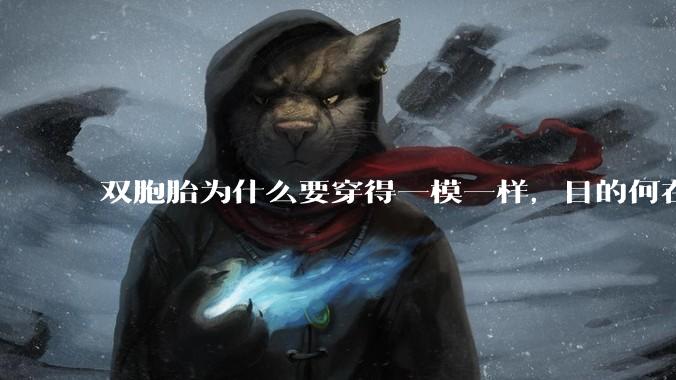 双胞胎为什么要穿得一模一样，目的何在？