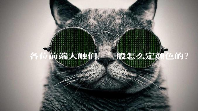 各位前端大触们，一般怎么定颜色的？