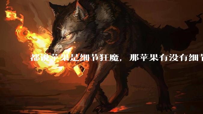 都说苹果是细节狂魔，那苹果有没有细节其实做的很差的点？