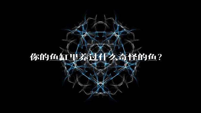 你的鱼缸里养过什么奇怪的鱼？