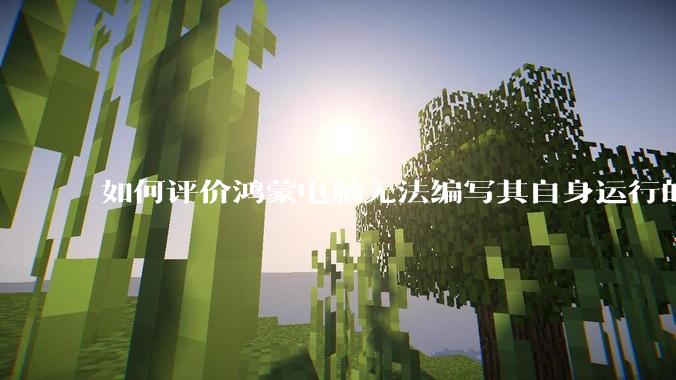 如何评价鸿蒙电脑无法编写其自身运行的程序？