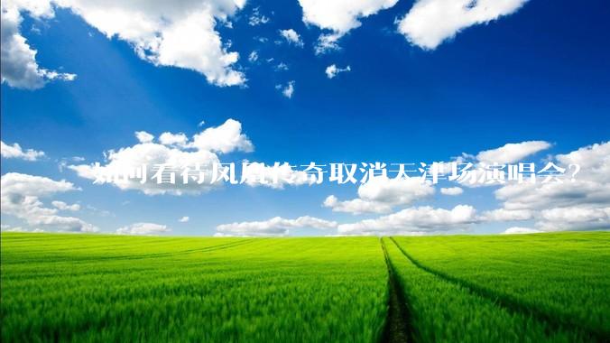 如何看待凤凰传奇取消天津场演唱会？