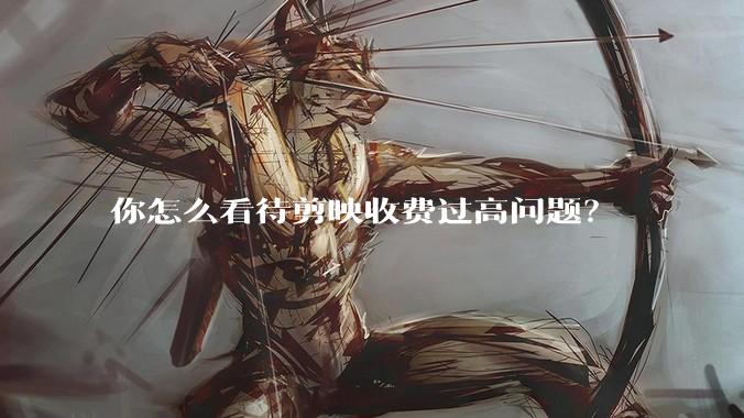 你怎么看待剪映收费过高问题？