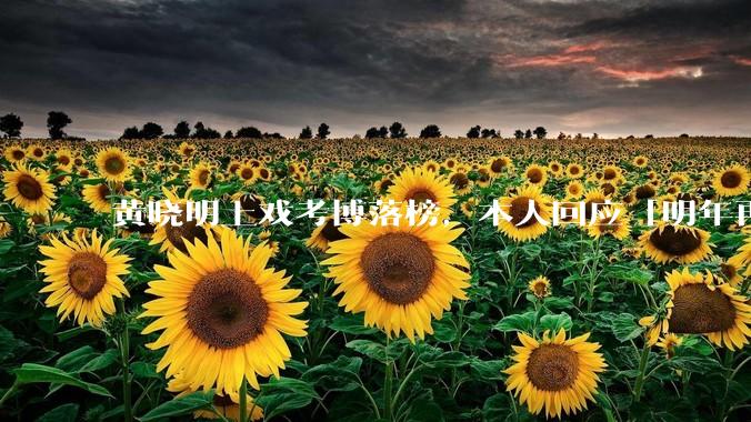 黄晓明上戏考博落榜，本人回应「明年再战」，怎样看明星对高学历的追求？上戏博士有多难考？